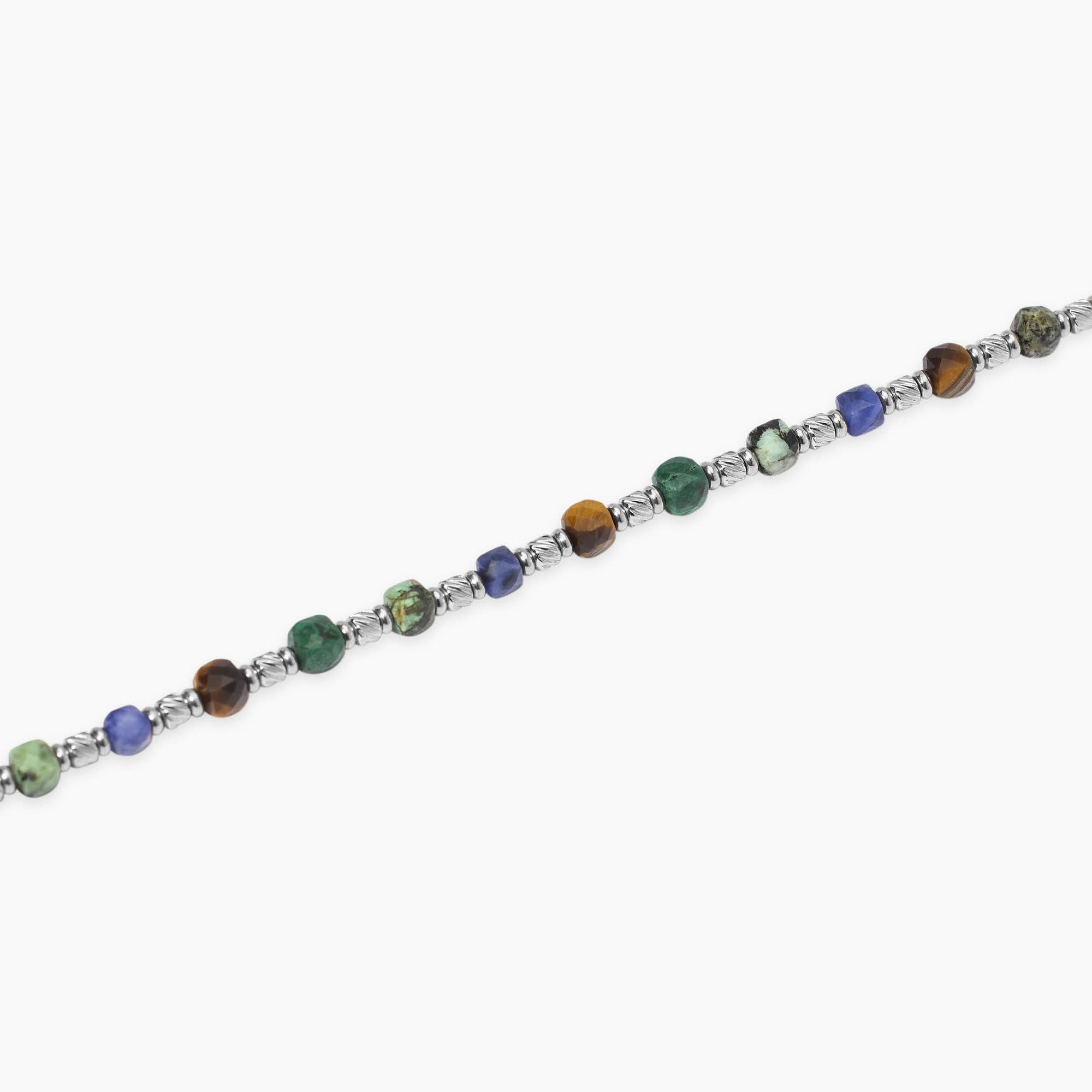 Bracciale Kidult Style Acciaio con Pietre Multicolore
