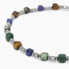 Bracciale Kidult Style Acciaio con Pietre Multicolore