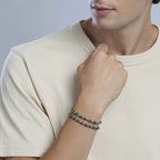 Bracciale Kidult Style Acciaio con Pietre Multicolore
