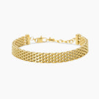Bracciale Kidult Style Catena Mesh in Acciaio Dorato