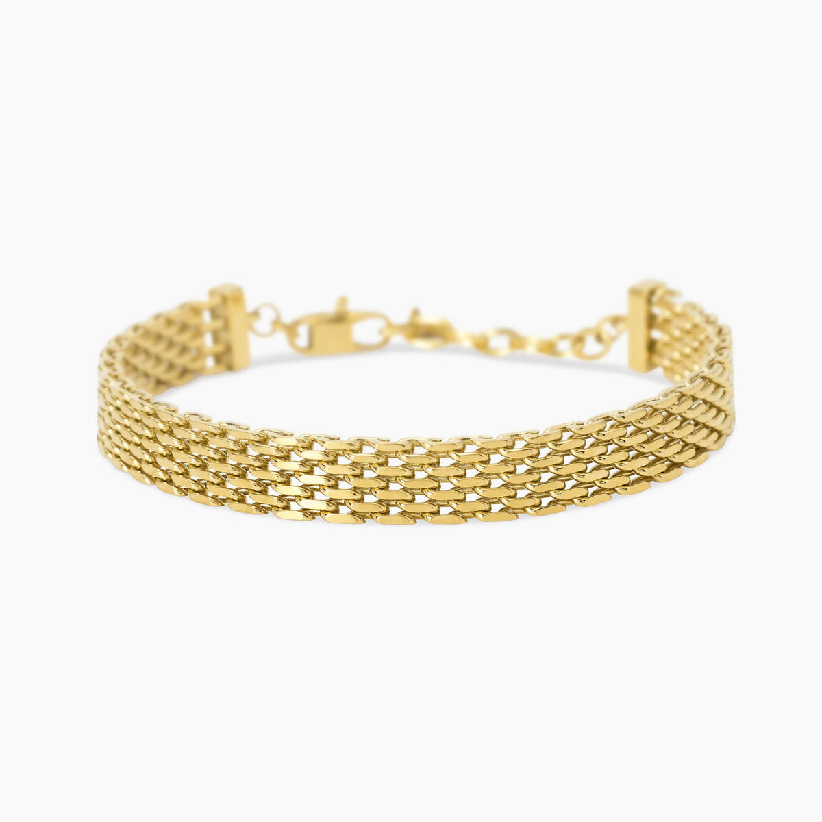 Bracciale Kidult Style Catena Mesh in Acciaio Dorato
