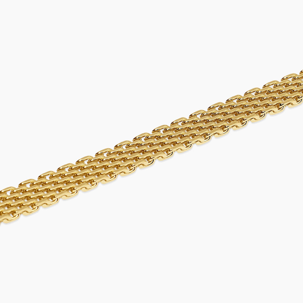 Bracciale Kidult Style Catena Mesh in Acciaio Dorato - vista 2