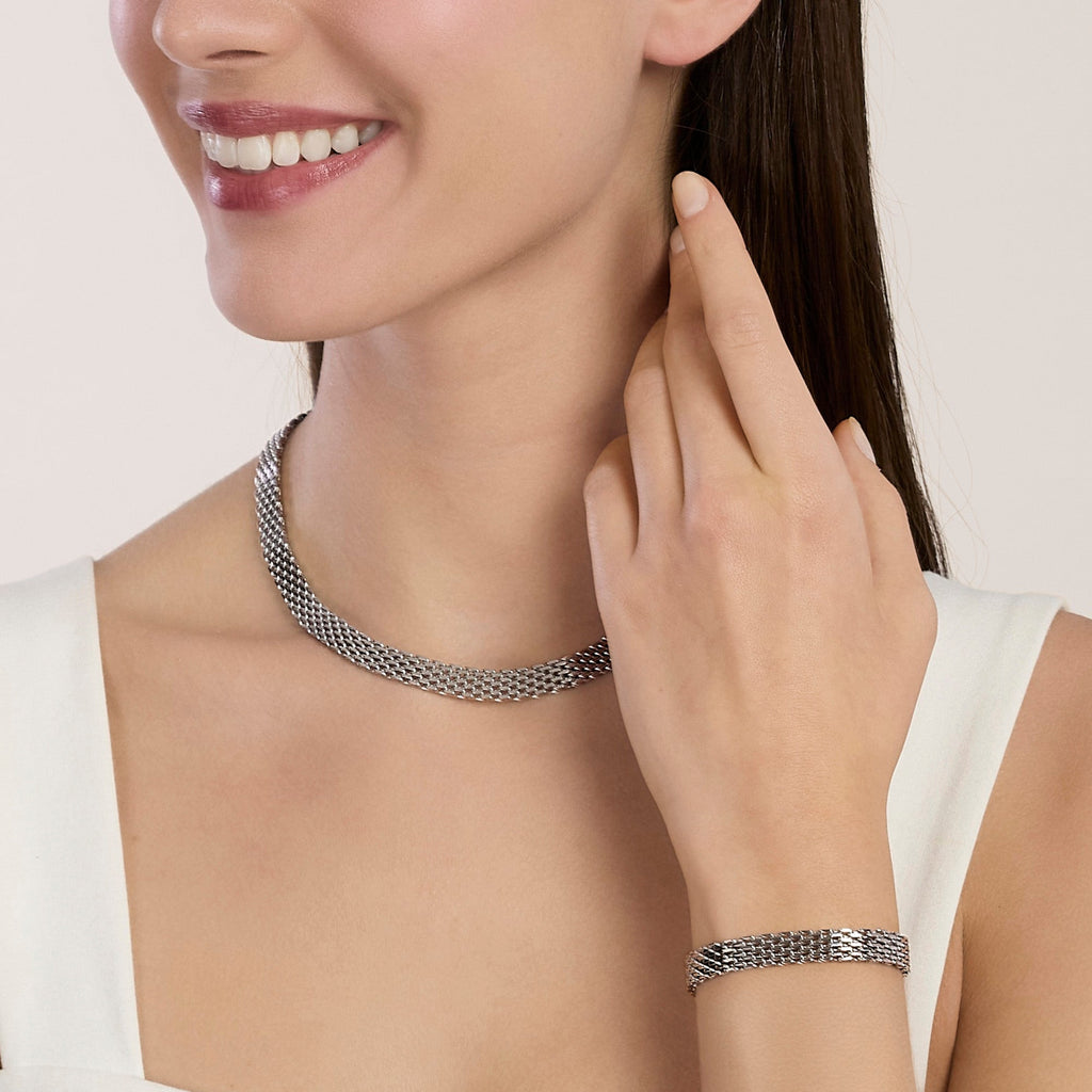 Bracciale Kidult Style Catena Mesh in Acciaio - vista 4