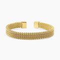 Bracciale Cuff Kidult Style Maglia Mesh in Acciaio Dorato