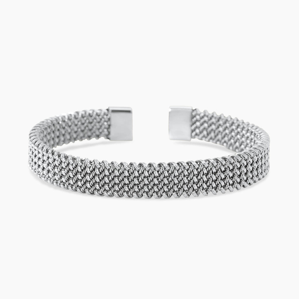 Bracciale Cuff Kidult Style Maglia Mesh in Acciaio
