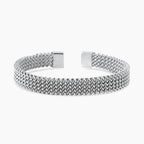 Bracciale Cuff Kidult Style Maglia Mesh in Acciaio