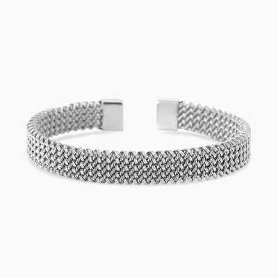 Bracciale Cuff Kidult Style Maglia Mesh in Acciaio