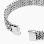 Bracciale Cuff Kidult Style Maglia Mesh in Acciaio - vista 2