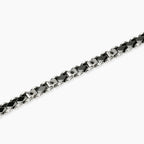 Bracciale Kidult Style Acciaio Ceramica Nera e Cristalli Neri - vista 2