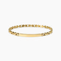 Bracciale Kidult Style Piastra Centrale in Acciaio Dorato