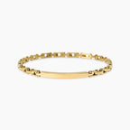 Bracciale Kidult Style Piastra Centrale in Acciaio Dorato