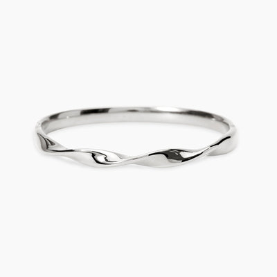 Bracciale Bangle Kidult Style Ritorto in Acciaio