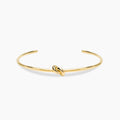 Bracciale Bangle Aperto Kidult Style Nodo in Acciaio Dorato