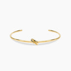Bracciale Bangle Aperto Kidult Style Nodo in Acciaio Dorato