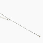 Collana Kidult Style Slider e Perle Conchiglia in Acciaio - vista 2