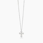 Girocollo Kidult Style Croce con Cristalli in Acciaio