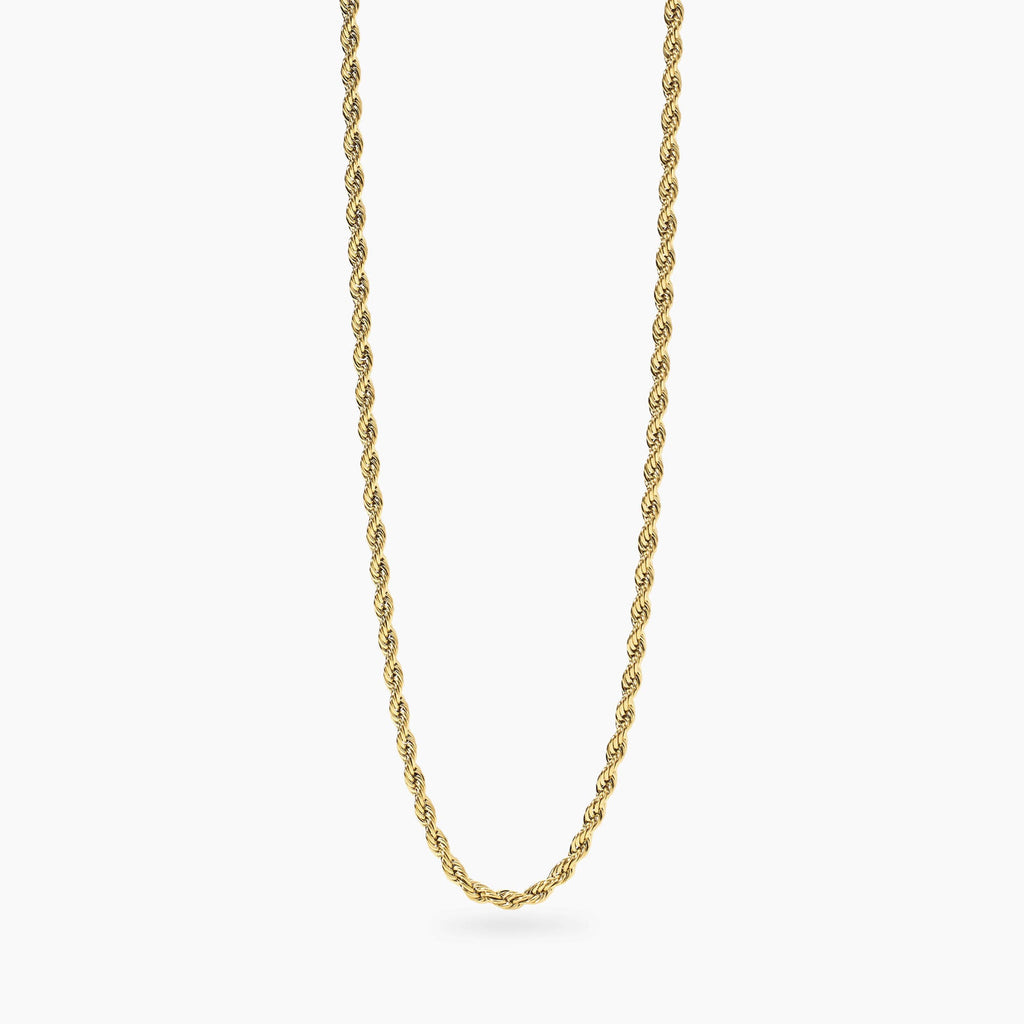 Collana Kidult Style Catena Corda in Acciaio Dorato