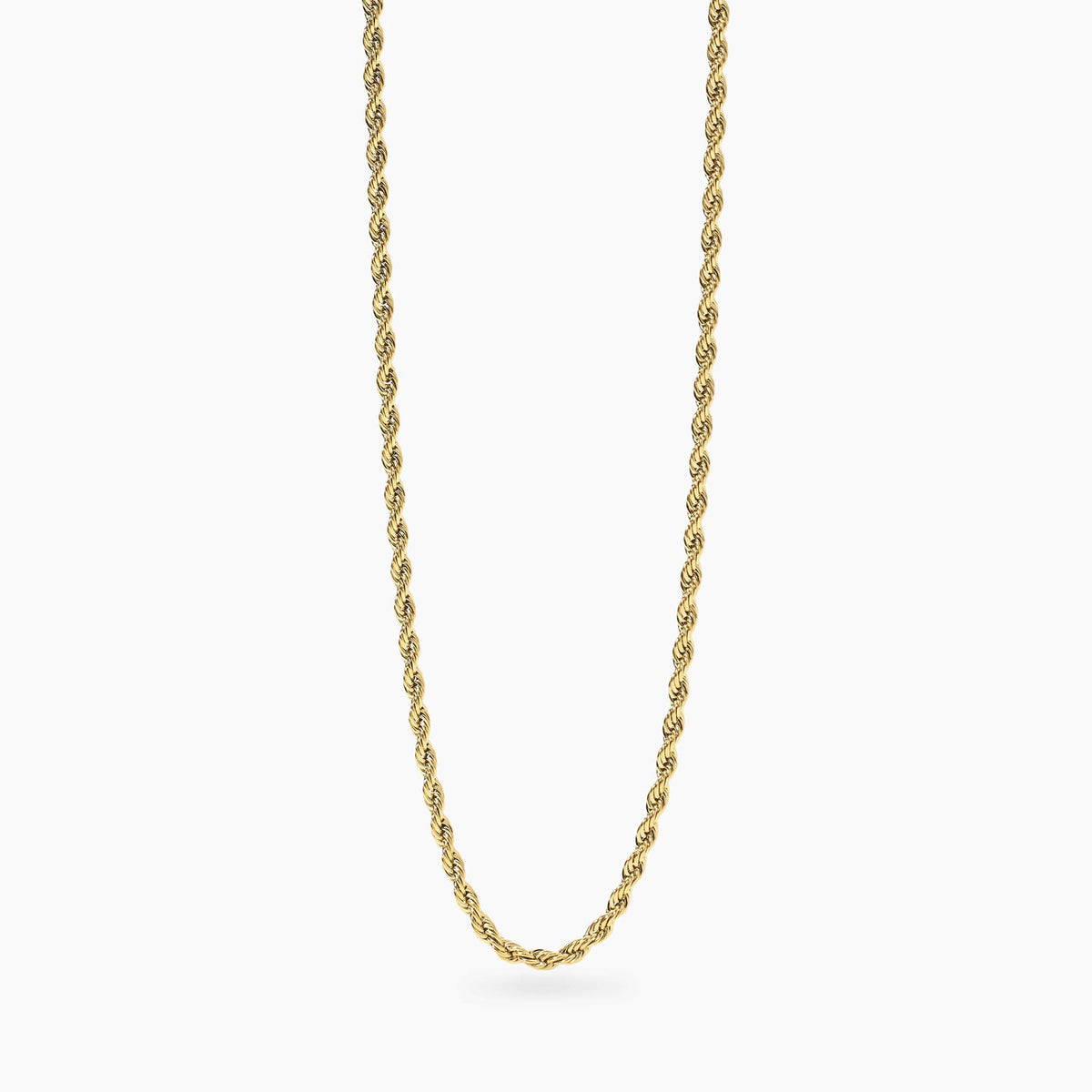 Collana Kidult Style Catena Corda in Acciaio Dorato