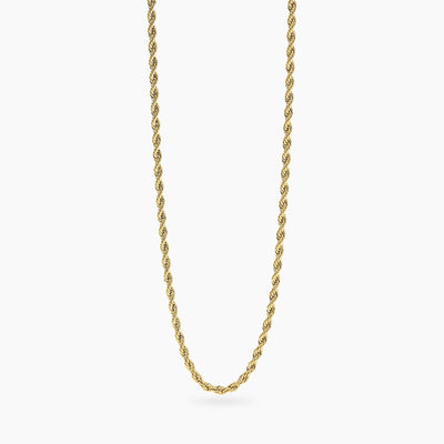 Collana Kidult Style Catena Corda in Acciaio Dorato