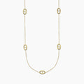 Collana Kidult Style Acciaio PVD Giallo Elementi a Staffa