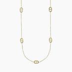Collana Kidult Style Acciaio PVD Giallo Elementi a Staffa
