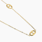 Collana Kidult Style Acciaio PVD Giallo Elementi a Staffa - vista 2