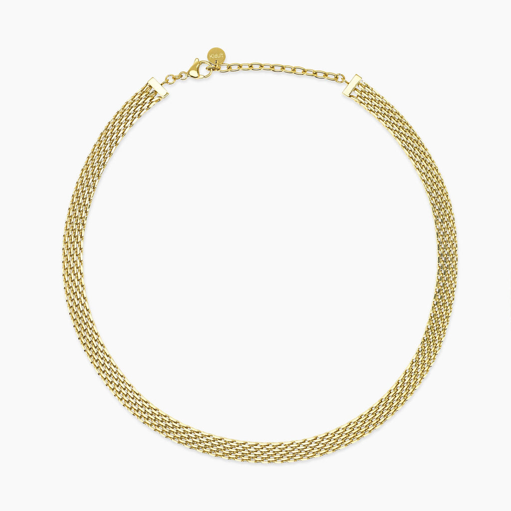 Girocollo Kidult Style Acciaio PVD Giallo Catena Mesh