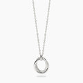 Girocollo Kidult Style Acciaio Pendente Anelli con Cristalli
