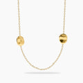 Collana Kidult Style Acciaio PVD Giallo Elementi Piatti