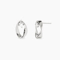 Orecchini Kidult Style Acciaio Ritorti con Zircone