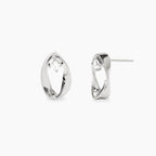 Orecchini Kidult Style Acciaio Ritorti con Zircone