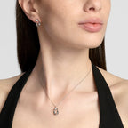 Orecchini Kidult Style Acciaio Ritorti con Zircone - vista 3
