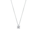 Girocollo Mirco Visconti in oro bianco 18kt con pendente multipietra: diamante centrale e contorno di diamanti per 0,12 ct