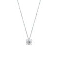 Girocollo Mirco Visconti in oro bianco 18kt con pendente multipietra a quattro griffe, diamanti 0,29 ct