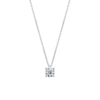 Girocollo Mirco Visconti in oro bianco 18kt con pendente multipietra a quattro griffe, diamanti 0,29 ct