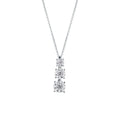 Girocollo trilogy Mirco Visconti in oro bianco 18kt: tre elementi multipietra di misura crescente con diamanti 0,21 ct