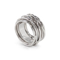 Anello Filodellavita Rock Rubinia 13 Fili Argento 925 fronte