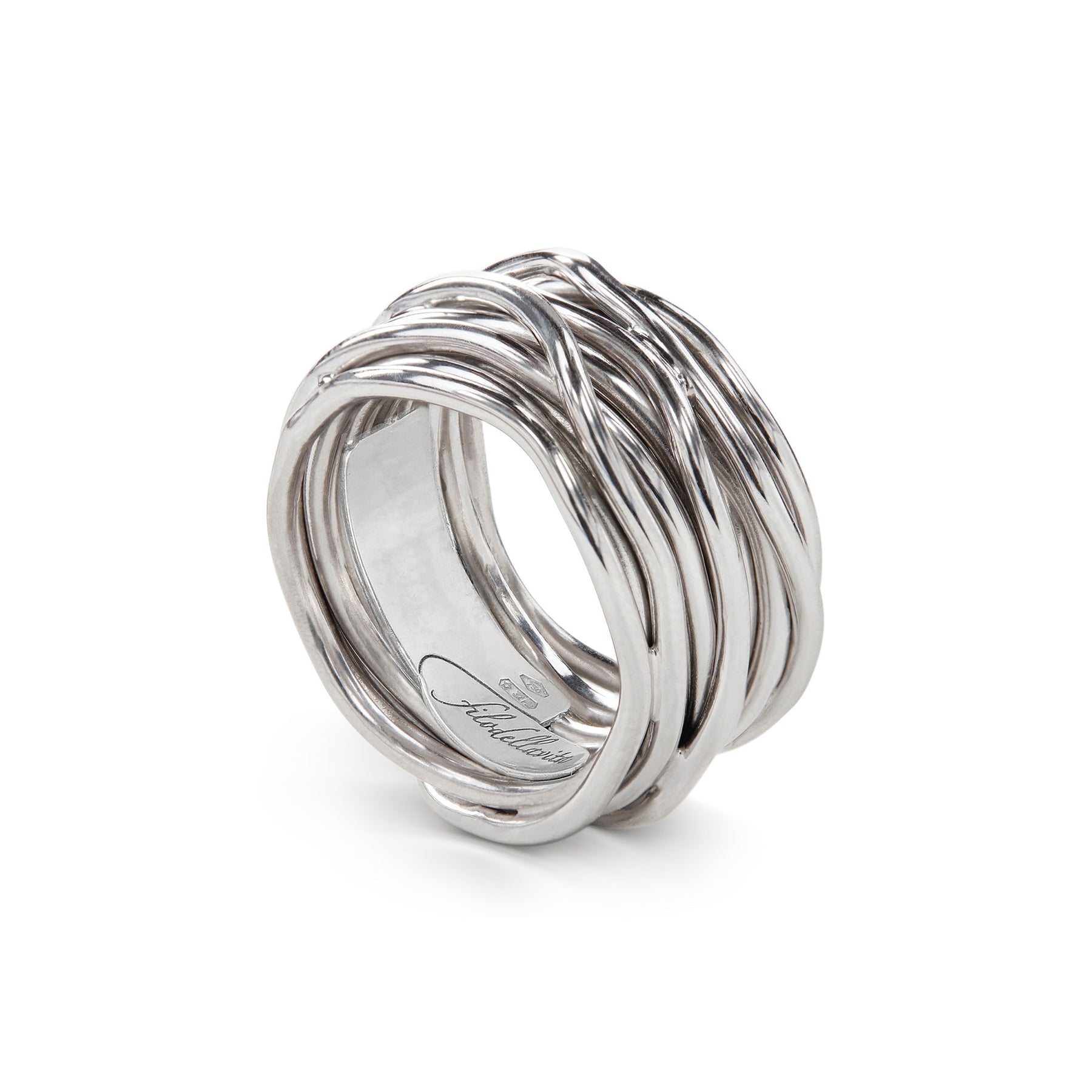 Anello Filodellavita Rock Rubinia 13 Fili Argento 925 fronte