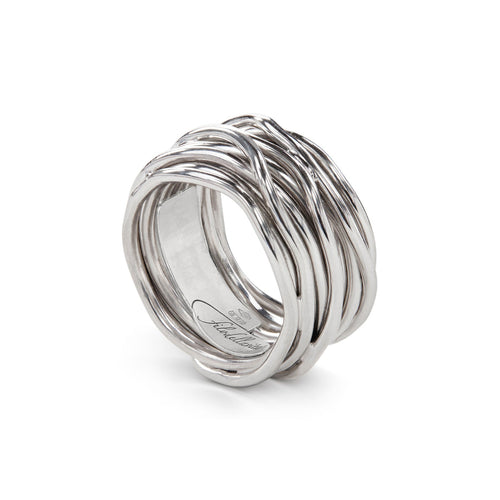 Anello Filodellavita Rock Rubinia 13 Fili Argento 925 fronte