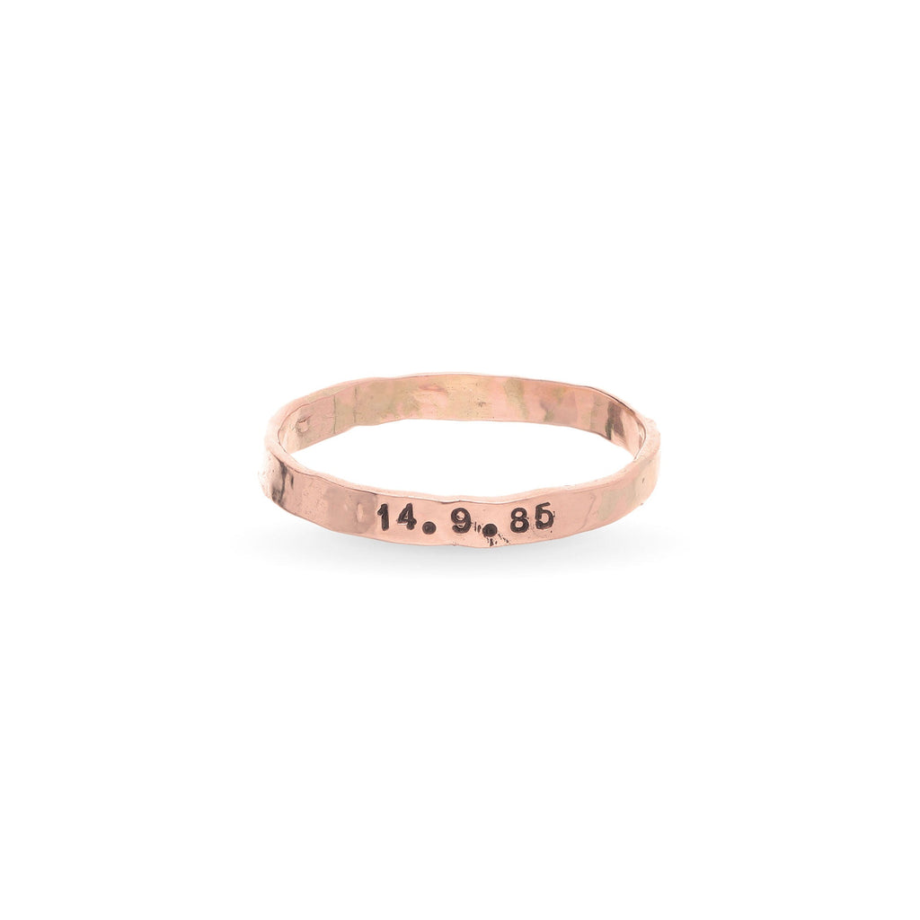 Anello Rubinia dell'Anno Piatto Oro Rosa 9kt - dettaglio