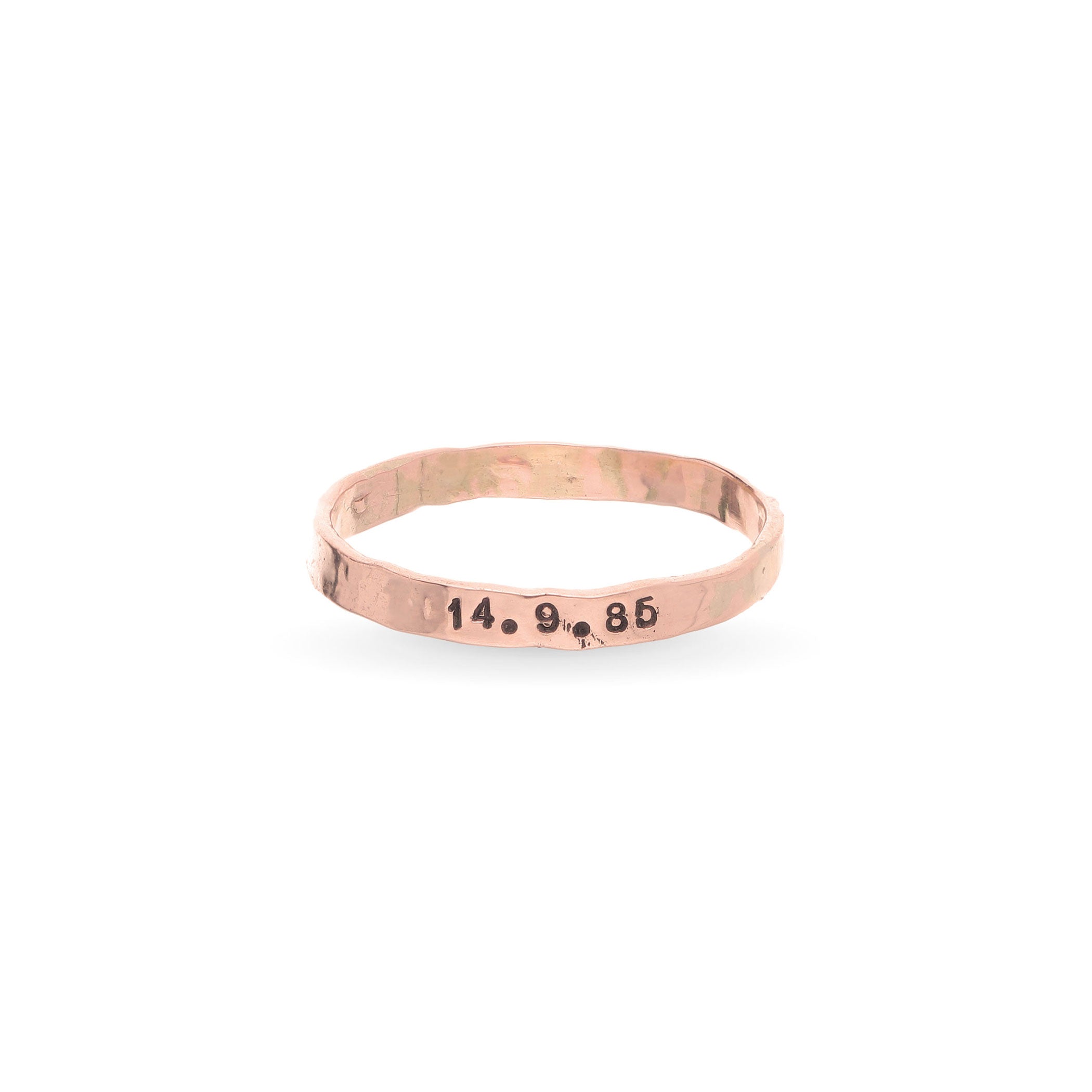 Anello Rubinia dell'Anno Piatto Oro Rosa 9kt - dettaglio
