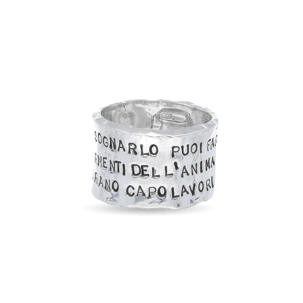 Anello Rubinia Fascia Grande Argento 925 - dettaglio
