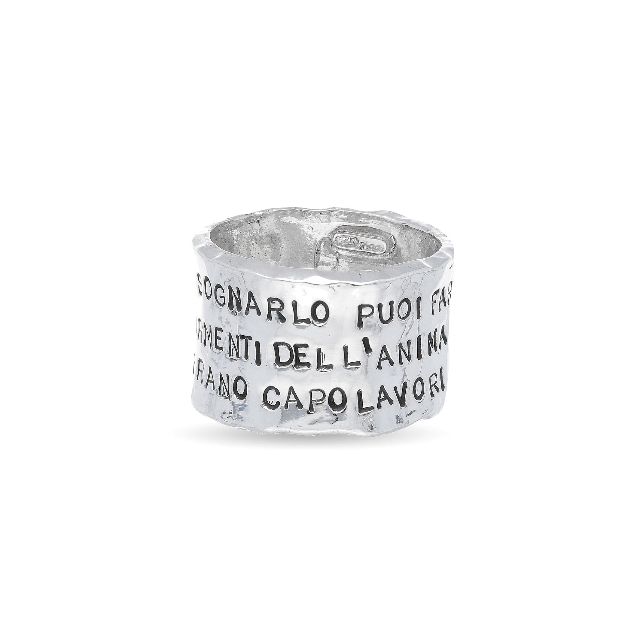 Anello Rubinia Fascia Grande Argento 925 - dettaglio