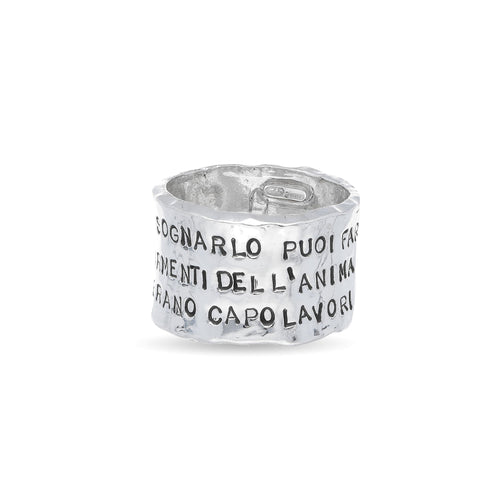 Anello Rubinia Fascia Grande Argento 925 - dettaglio