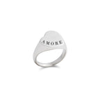 Anello Rubinia Mignolo Cuore Obliquo Argento 925