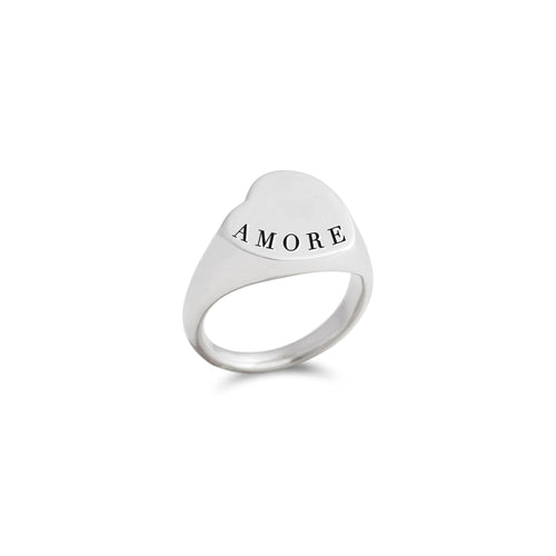 Anello Rubinia Mignolo Cuore Obliquo Argento 925