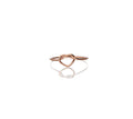 Anello Cupido Rubinia Cuore Annodato Oro Rosa 9kt fronte