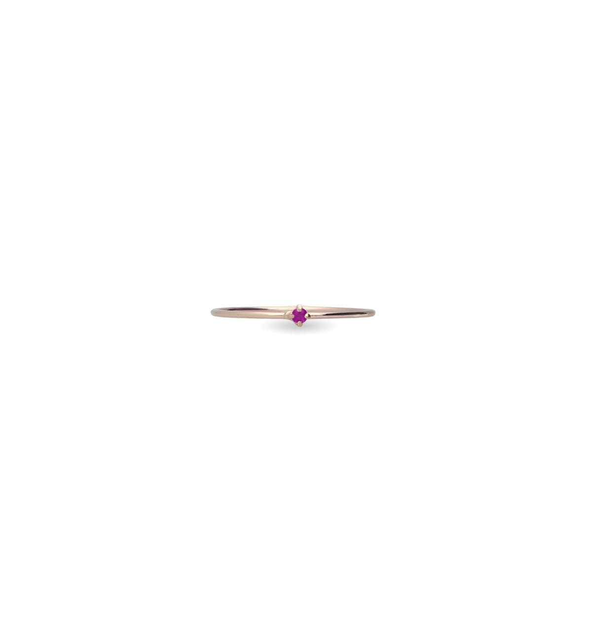 Anello Cupido Rubinia Oro Rosa 9kt con Rubino fronte