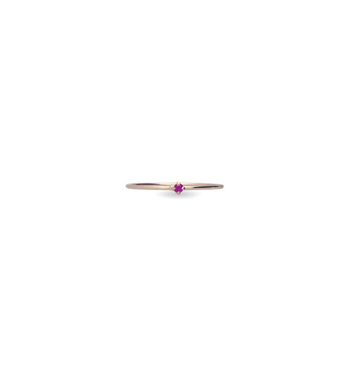 Anello Cupido Rubinia Oro Rosa 9kt con Rubino fronte