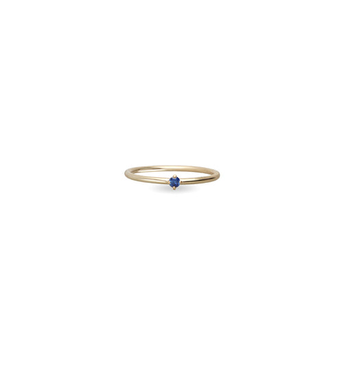 Anello Cupido Rubinia Oro Giallo 9kt con Zaffiro fronte